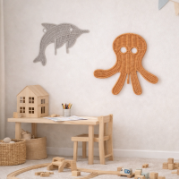 Rotan Wanddecoratie Dolphy met haken